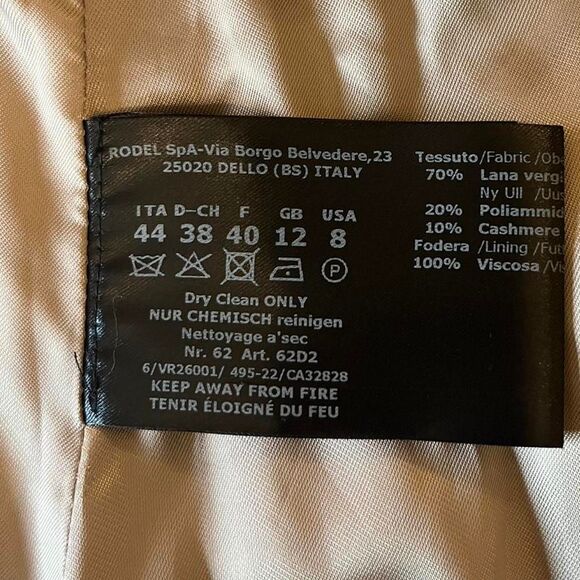 Cinzia Rocca Women's Tan and Brown Coat Size 8 - Picture 8 of 8